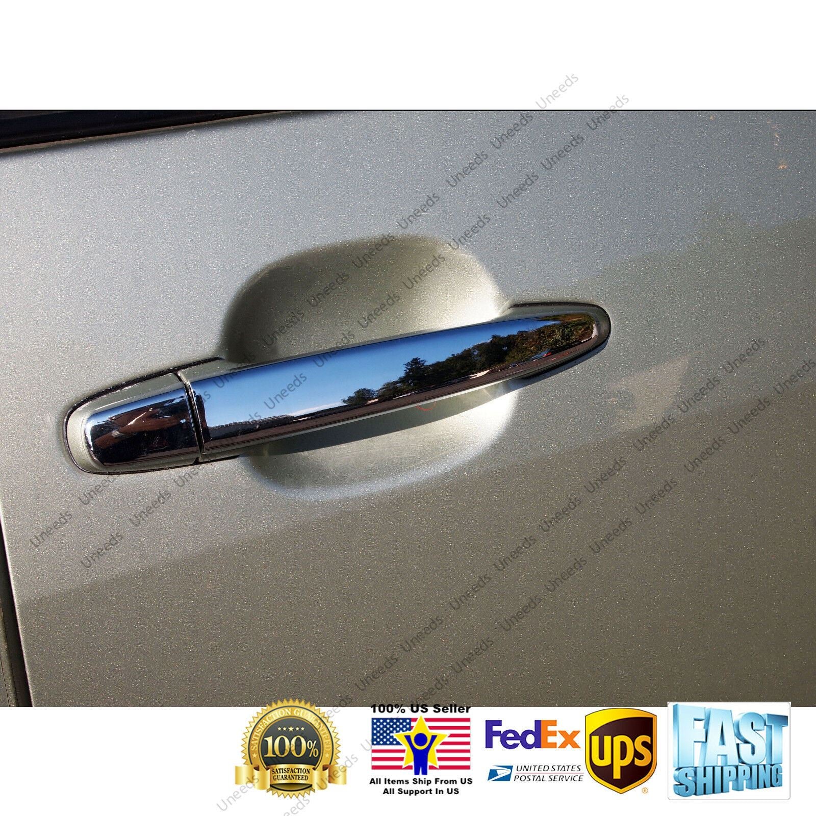 Fit 2007-2011 Toyota Camry Highlander Door Handle Cover Trims (Mirror Chrome)