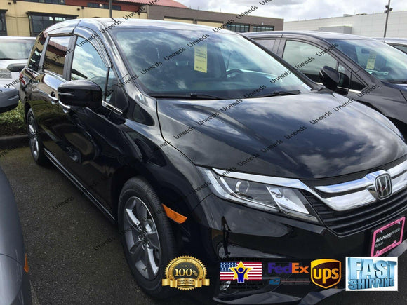 Fit 2018-2024 Honda Odyssey Out-Channel Vent Window Visors Rain Sun Wind Guards Shade Deflectors