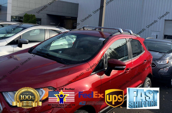 Barra transversal para portaequipajes de techo, color plateado elegante | Compatible con Ford EcoSport (2013-2020) 