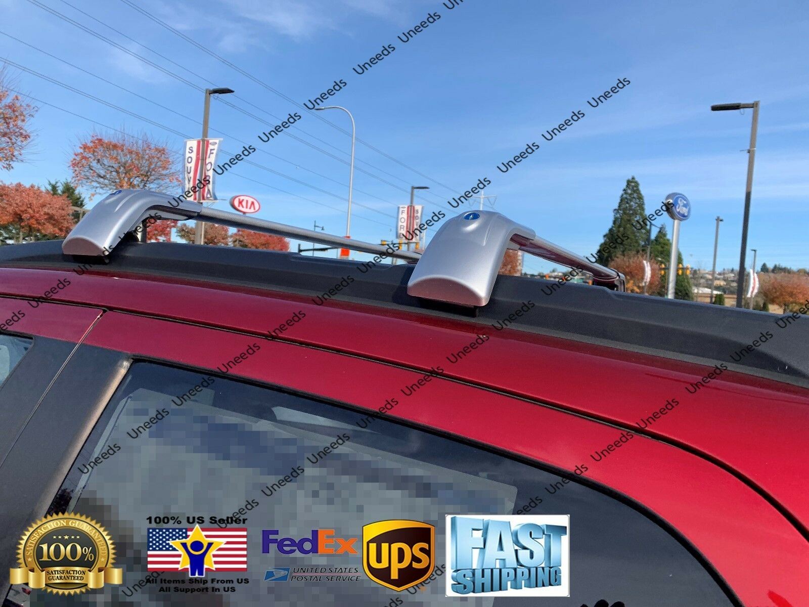 Roof Rack Cross Bar - Elegant Silver | Fits Ford EcoSport (2013-2020) |  SuperAutoUSA