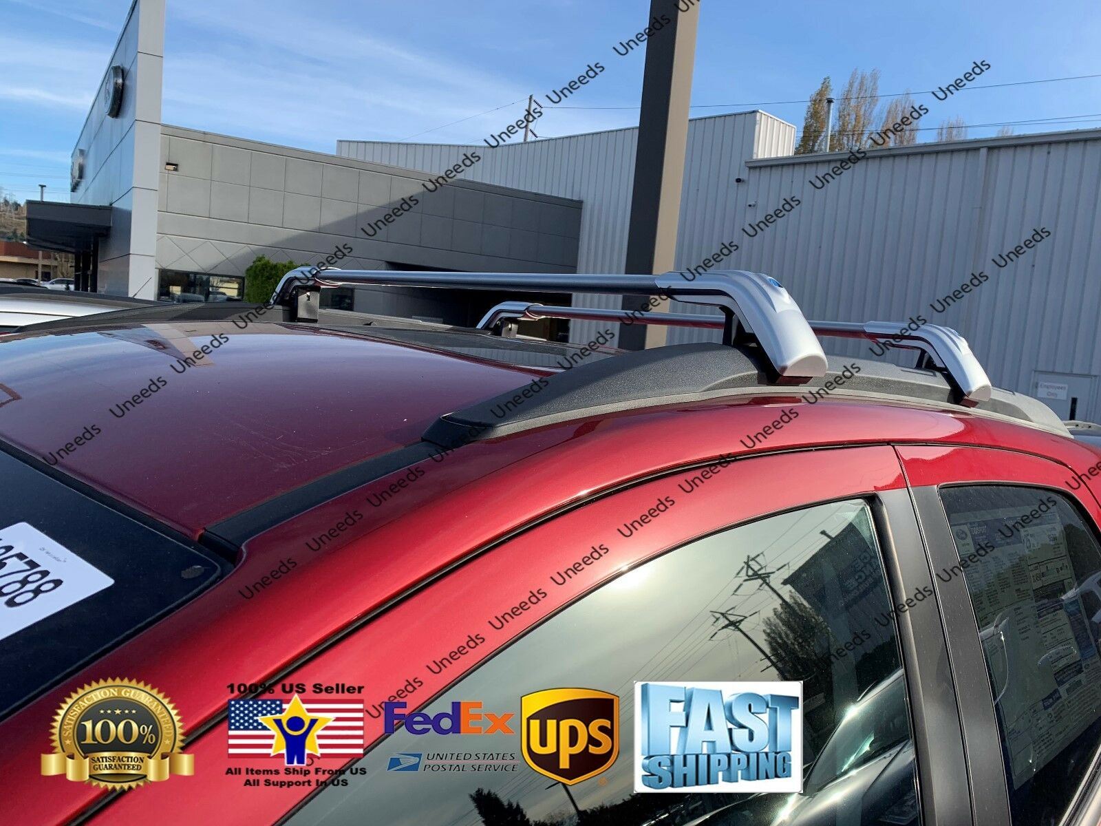 Roof Rack Cross Bar - Elegant Silver | Fits Ford EcoSport (2013-2020) |  SuperAutoUSA