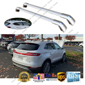 Barra transversal para equipaje plateada compatible con modelos Lincoln MKC 2014-2019 