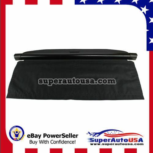 Fits 2008-2015 SMART Fortwo Rear Trunk Retractable Tonneau Cargo Cover (Black)