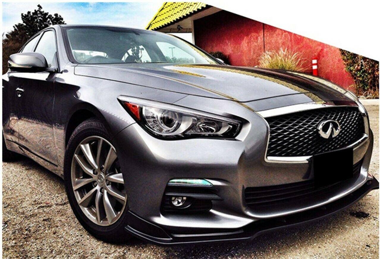 エアロパーツ 2014-17 INFINITI Q50ベースプレミアム用JDMフロントバンパーチャンリップスポイラースプリッター JDM FRONT FOR 2014-2017 INFINITI Q50 BASE PREMIUM JDM NIS TYPE FRONT BUMPER