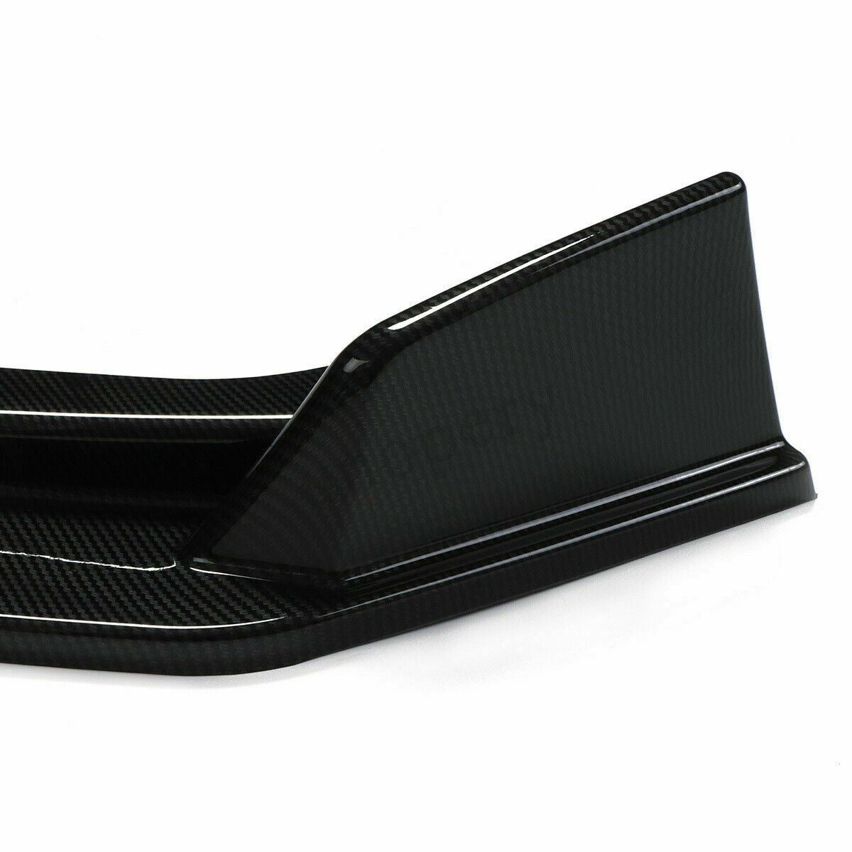 Fits 2014-2017 Infiniti Q50 Base Premium Front Bumper Lip Spoiler (Carbon Fiber Print)