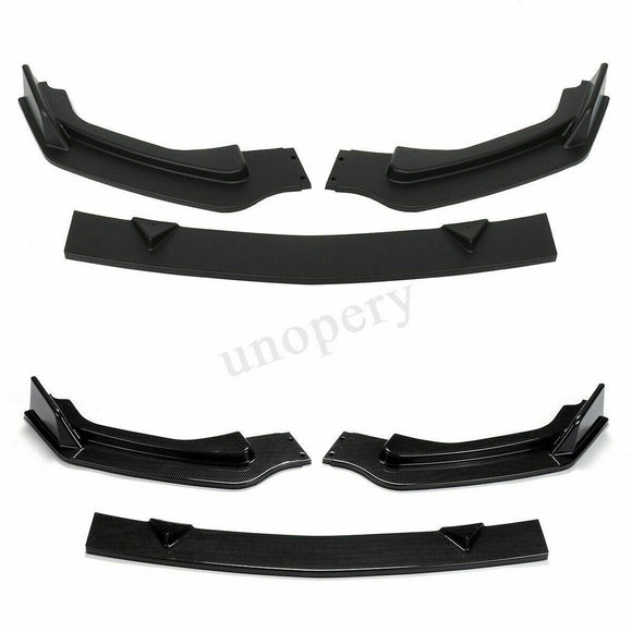 Fits 2014-2017 Infiniti Q50 Base Premium Front Bumper Lip Spoiler (Carbon Fiber Print)