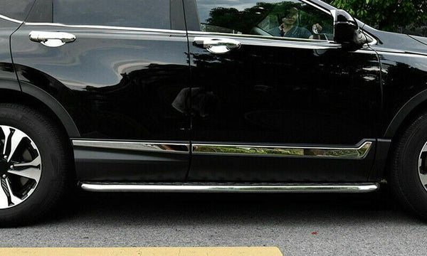 Fit 2017-2021 up Honda CRV Mirror Chrome side door mouldings trim Cover (Chrome, 6pcs)