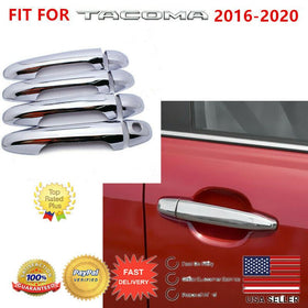 Fit 2016-2021 Toyota Tacoma Door Handle Cover Molding ABS Trim (Carbon Fiber Print)