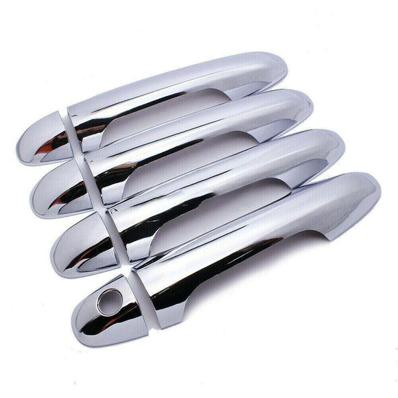 Fit 2016-2021 Toyota Tacoma Door Handle Cover Molding ABS Trim (Carbon Fiber Print)