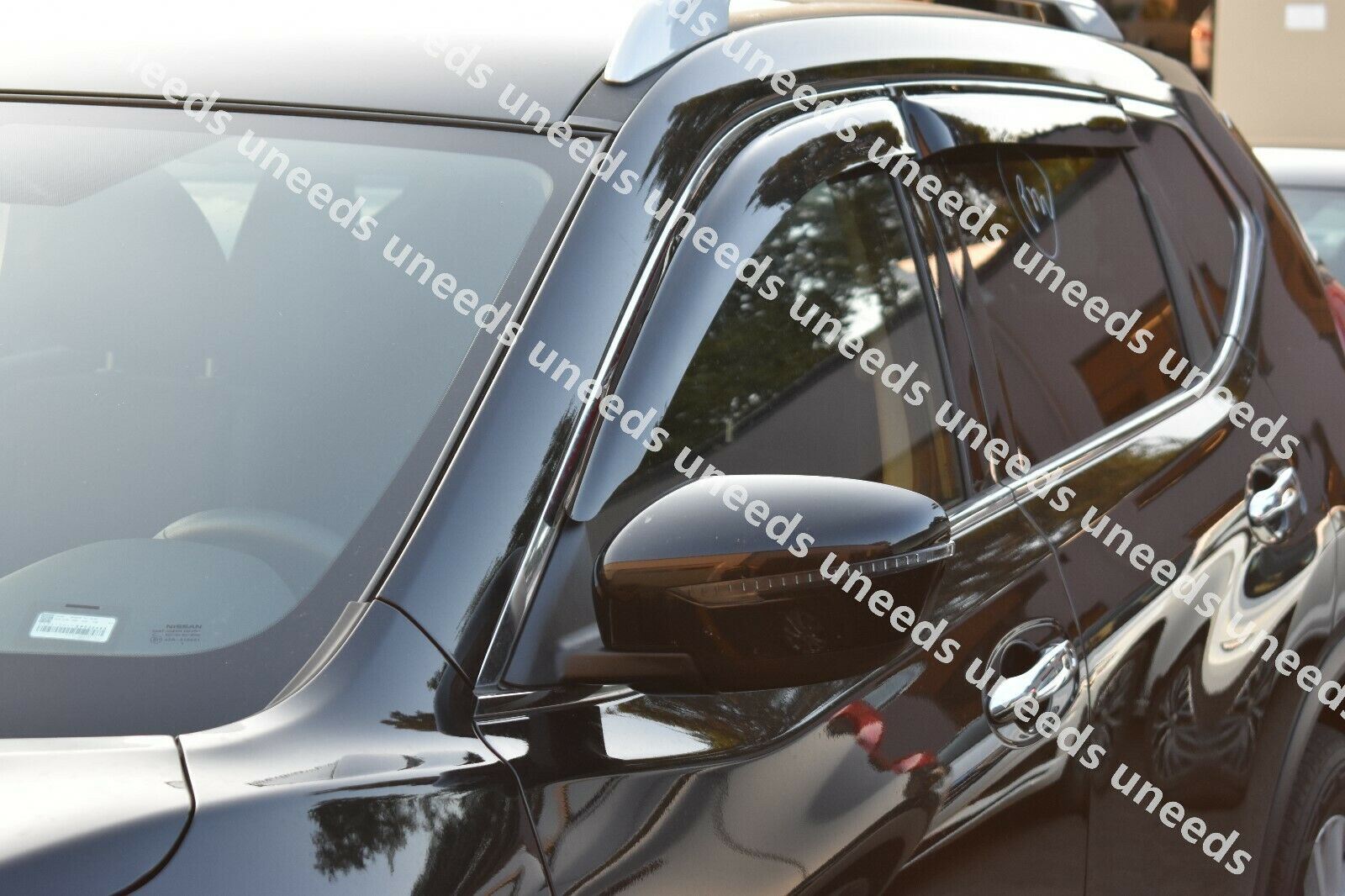 Ajuste 2014-2019 Nissan Rogue OE Style Vent Window Viseras Rain Sun Wind Guards Shade Deflectors