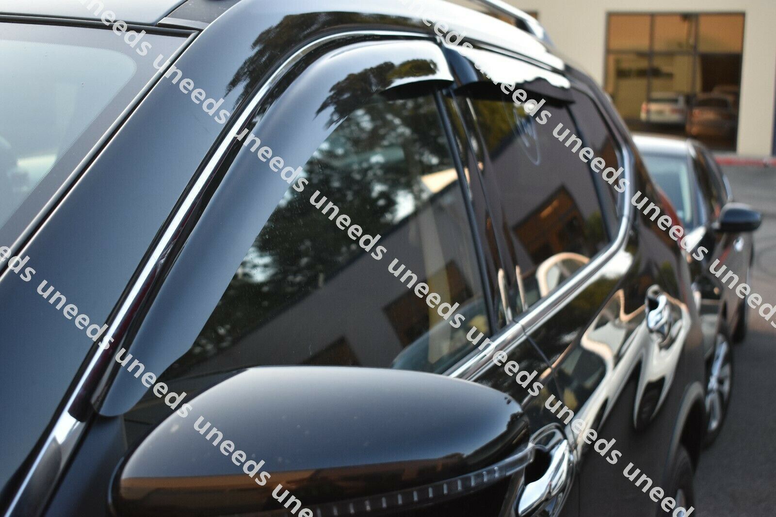 Ajuste 2014-2019 Nissan Rogue OE Style Vent Window Viseras Rain Sun Wind Guards Shade Deflectors