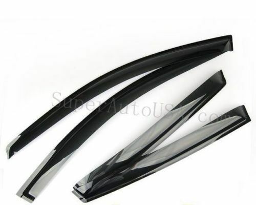 Fit 2014-2019 Nissan Rogue Out-Channel Vent Window Visors Rain Sun Wind Guards Shade Deflectors