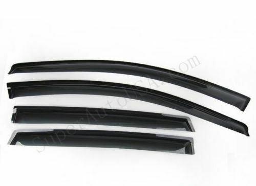 Fit 2014-2019 Nissan Rogue Out-Channel Vent Window Visors Rain Sun Wind Guards Shade Deflectors