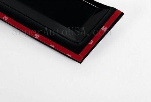 Fit 2014-2019 Nissan Rogue Out-Channel Vent Window Visors Rain Sun Wind Guards Shade Deflectors