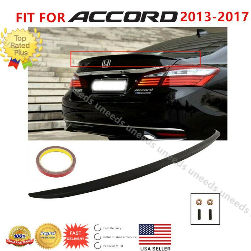 Ajuste para 2013-2017 Honda Accord 4DR OE estilo de fábrica Spoiler Wing (sin pintar/negro mate)