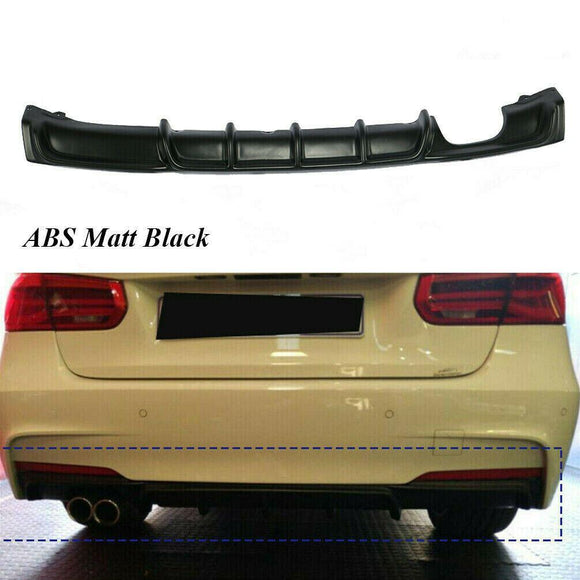 Fits 2012-2018 BMW F30 F31 M STYLE Left Single Exhaust Rear Bumper (Carbon Fiber Print)