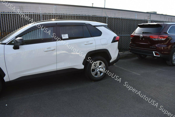 Fit 2019-2025 Toyota RAV4 Out-Channel Vent Window Visors Rain Sun Wind Guards Shade Deflectors