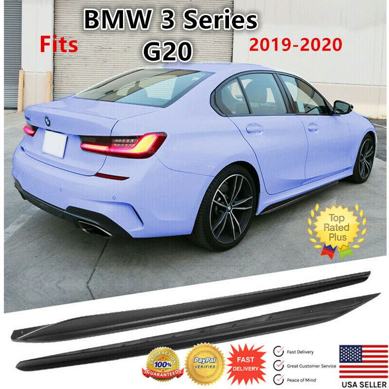 Ajuste 2019-2021 BMW Serie 3 G20 M estilo parachoques deportivo faldones laterales negros
