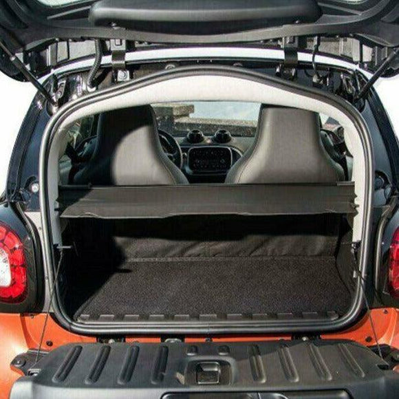 Fits 2015-2019 SMART Fortwo Rear Trunk Retractable Tonneau Cargo Cover (Black)