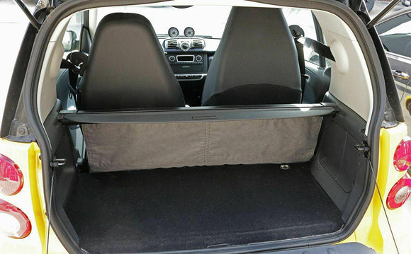 Fits 2015-2019 SMART Fortwo Rear Trunk Retractable Tonneau Cargo Cover (Black)