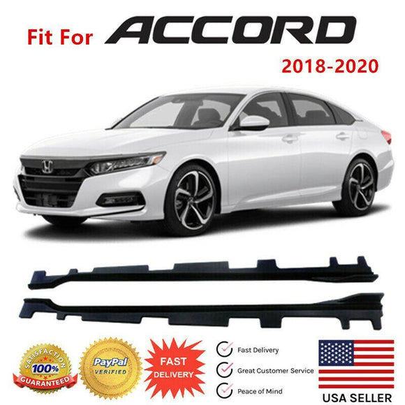 Se adapta a Honda Accord 2018-2023, faldón lateral, línea inferior, extensión de borde, 2 piezas (negro mate sin pintar) 