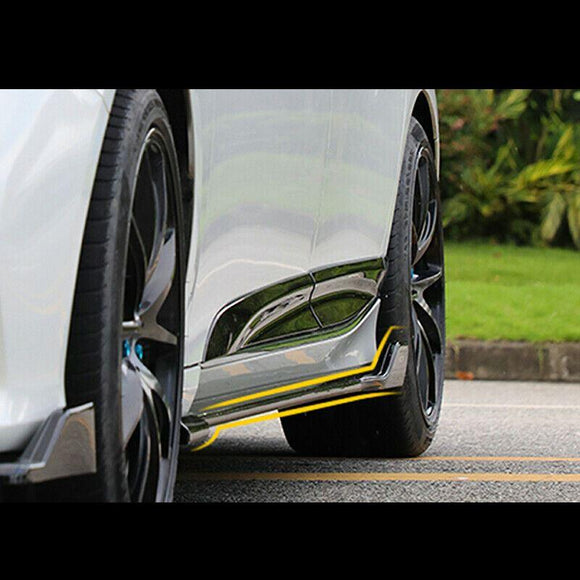 Se adapta a Honda Accord 2018-2023, faldón lateral, línea inferior, extensión de borde, 2 piezas (negro mate sin pintar) 