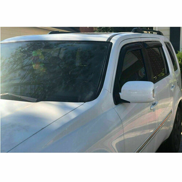 Fit 2009-2015 Honda Pilot OE Style Vent Window Visors Rain Sun Wind Guards Shade Deflectors