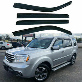 Fit 2009-2015 Honda Pilot Out-Channel Vent Window Visors Rain Sun Wind Guards Shade Deflectors