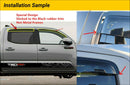 Fit 2016-2021 Toyota Tacoma Double Cab Out-Channel Vent Window Visors Rain Sun Wind Guards Shade Deflectors-4