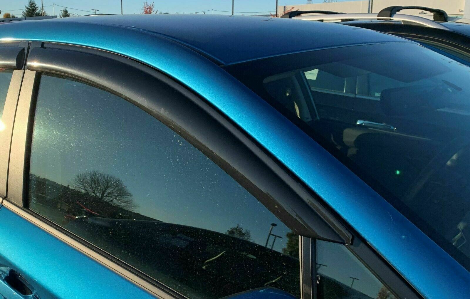 Ajuste 2016-2021 Honda Pilot OE Style Vent Window Viseras Rain Sun Wind Guards Shade Deflectors - 0