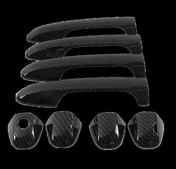 Fit 2016-2021  Toyota Tacoma Door Handle Covers (Carbon Fiber Print)
