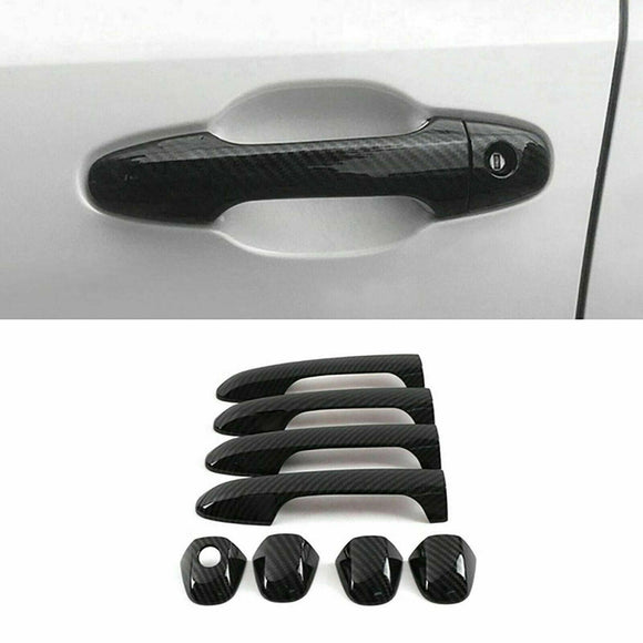 Fit 2016-2021  Toyota Tacoma Door Handle Covers (Carbon Fiber Print)
