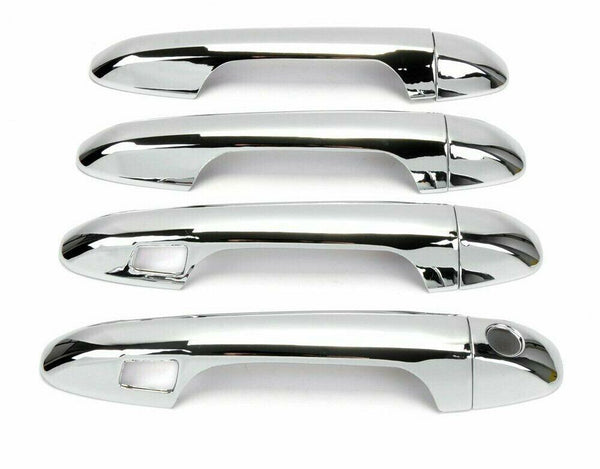 Fit 2016-2021 Toyota Tacoma Door Handle Cover (Mirror Chrome, Smart Holes)