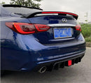 Fits 2018-2021 Infiniti Q50 Rear Bumper Spoiler Diffuser (Gloss Black)-3
