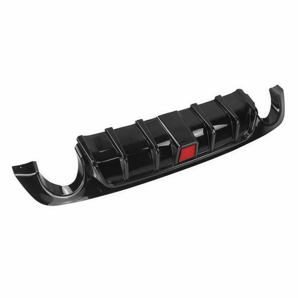 Fits 2018-2021 Infiniti Q50 Rear Bumper Spoiler Diffuser (Gloss Black)