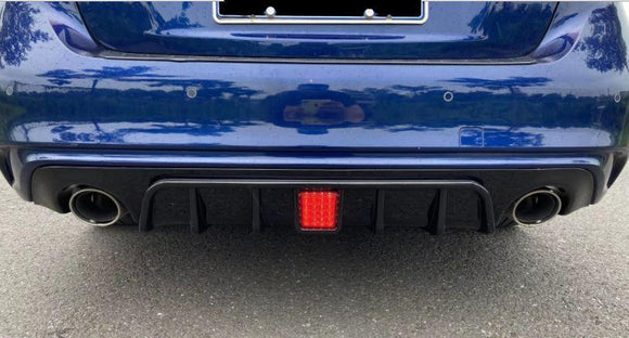 Fits 2018-2021 Infiniti Q50 Rear Bumper Spoiler Diffuser (Gloss Black)