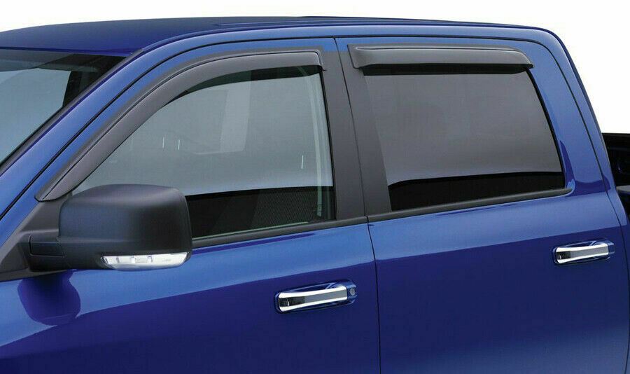 Ajuste 2007-2021 Toyota Tundra OE Style Vent Window Viseras Rain Sun Wind Guards Shade Deflectors-3
