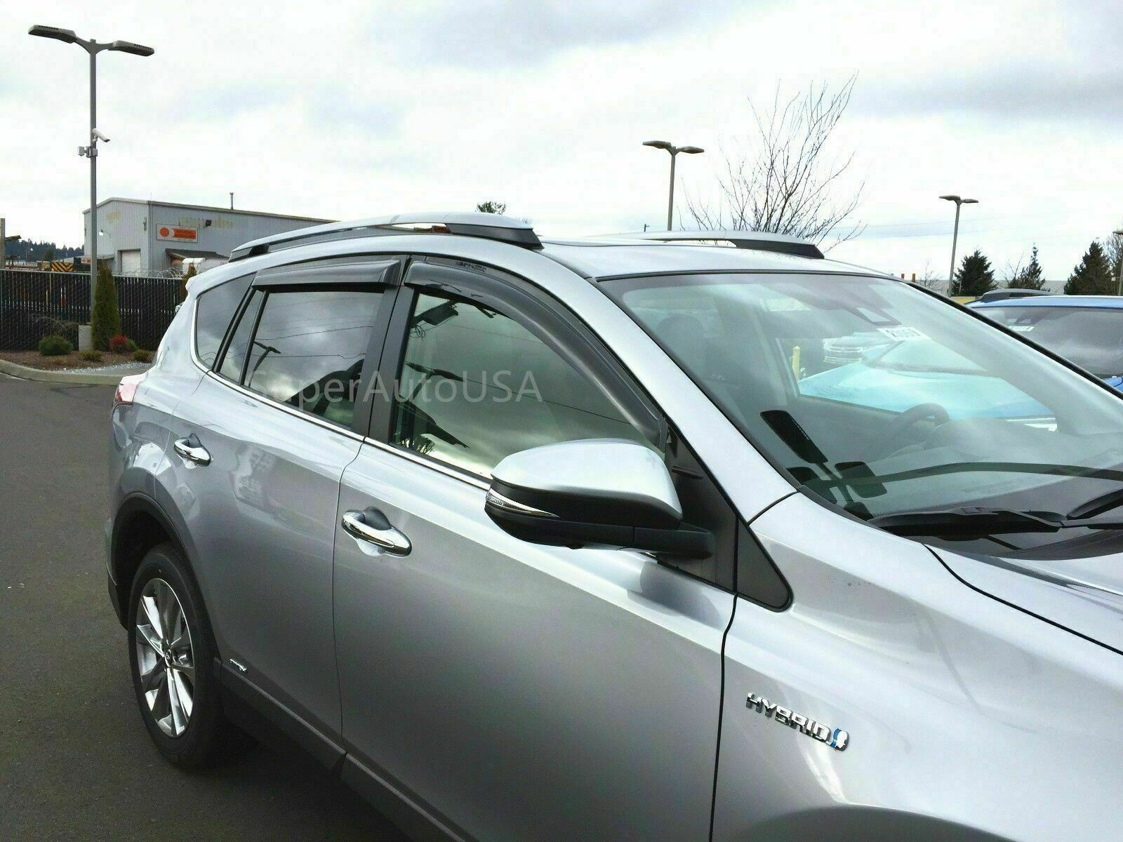 Ajuste 2013-2018 Hyundai Santa Fe Sport OE Style Vent Window Viseras Rain Sun Wind Guards Shade Deflectors