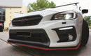 Fits 2015-2021 Subaru WRX STI Front Splitter Spoiler Lip (Gloss Black with Red Trim)-6