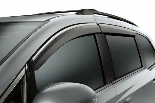 Ajuste 2014-2021 Acura MDX Clip-On Chrome Trim Vent Window Viseras Rain Sun Wind Guards Shade Deflectors - 0