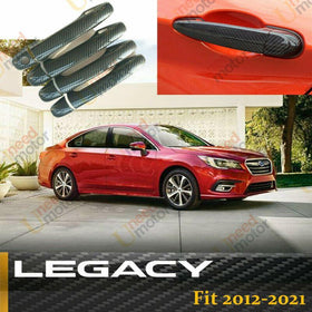Fit 2013-2021 SUBARU LEGACY Door Handle Cover Trim (Carbon Fiber Print, Smart Holes)