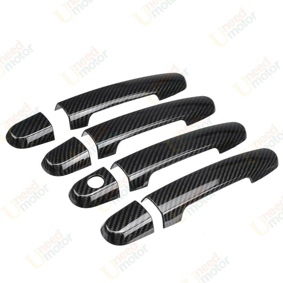 Embellecedor de manija de puerta compatible con Toyota Corolla 2003-2011 (impresión de fibra de carbono) 