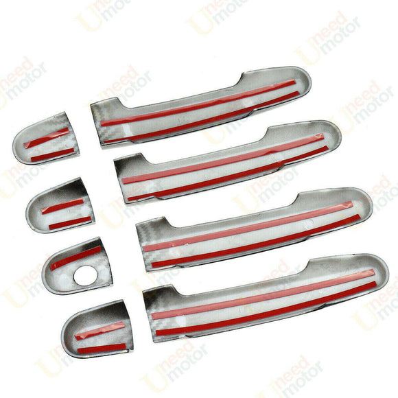 Embellecedor de manija de puerta compatible con Toyota Corolla 2003-2011 (impresión de fibra de carbono) 