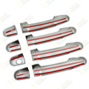 Embellecedor de manija de puerta compatible con Toyota Highlander 2001-2007 (impresión de fibra de carbono) -4