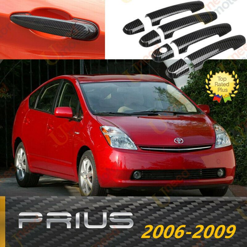 Fit 2006-2009 Toyota Prius Door Handle Cover Trim (Carbon Fiber Print)