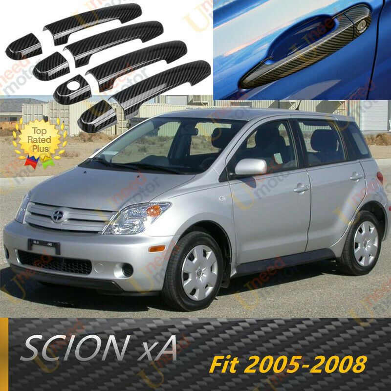 Fit 2005-2008 Scion xA Door Handle Cover Trim (Carbon Fiber Print) - 0