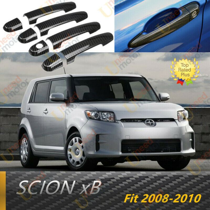 Fit 2008-2010 Scion xB  Door Handle Cover Trim (Carbon Fiber Print)