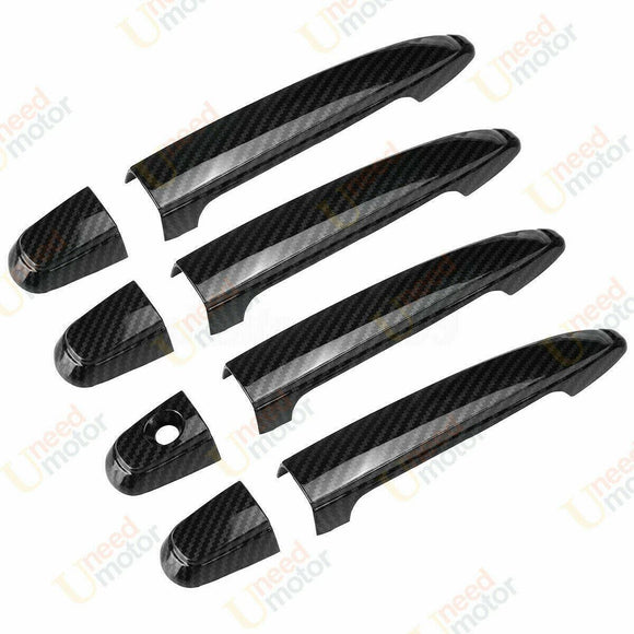 Fit 2004-2010  Toyota Sienna Door Handle Cover Trim (Carbon Fiber Print)
