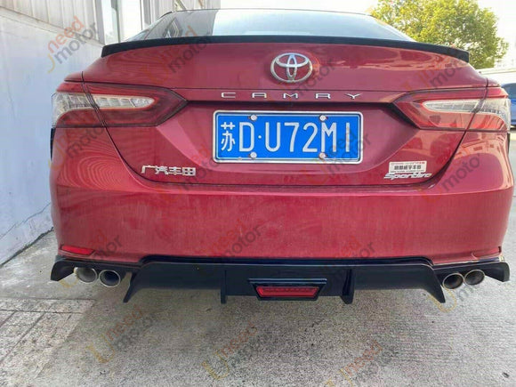Se adapta al alerón del parachoques trasero del Toyota Camry 2018-2023, difusor inferior con luz LED 