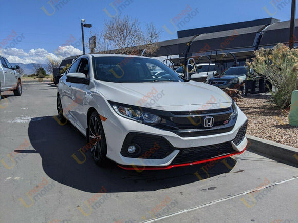 Se adapta al alerón de parachoques delantero HFP para CIVIC Hatchback y Si 2017-2021 (rojo brillante) 